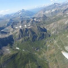 Flugwegposition um 13:56:11: Aufgenommen in der Nähe von Arrondissement de Saint-Jean-de-Maurienne, Frankreich in 3540 Meter